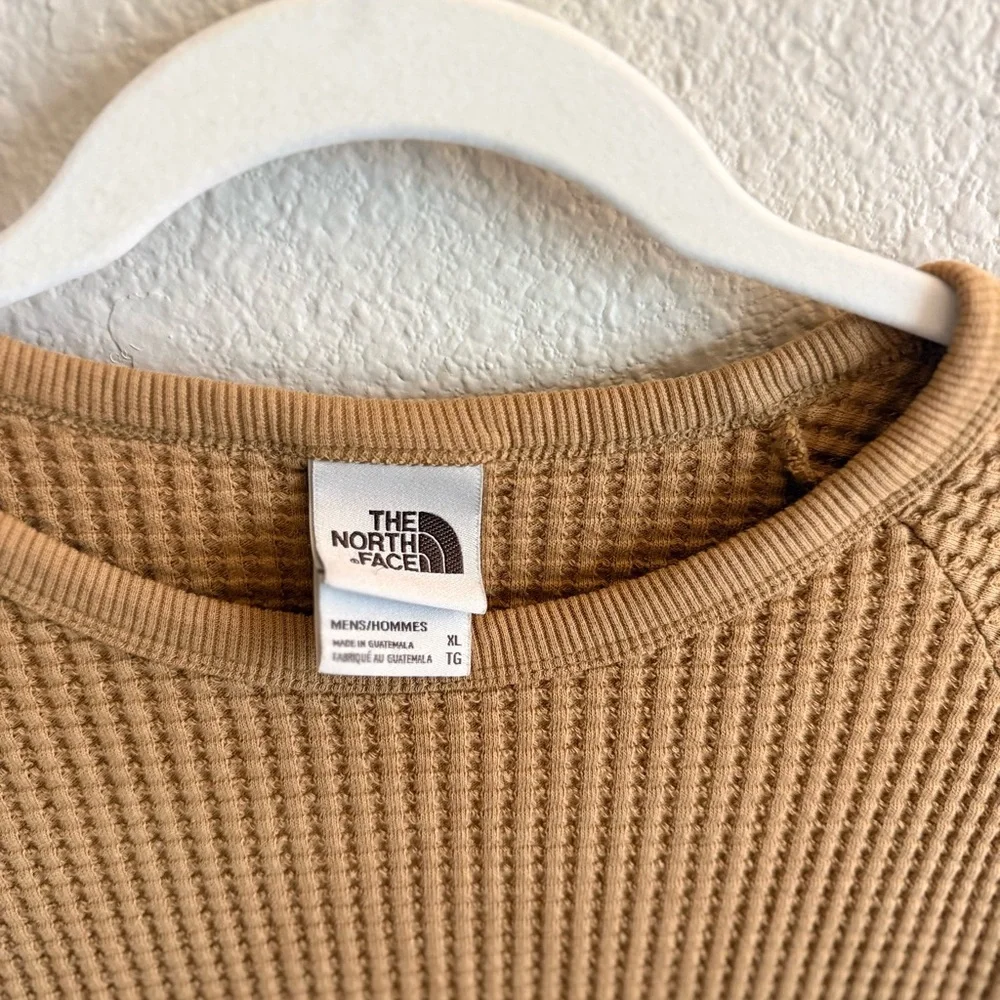 The North Face Waffle Knit Cotton Long Sleeve Shirt XL Hiking Outdoors
